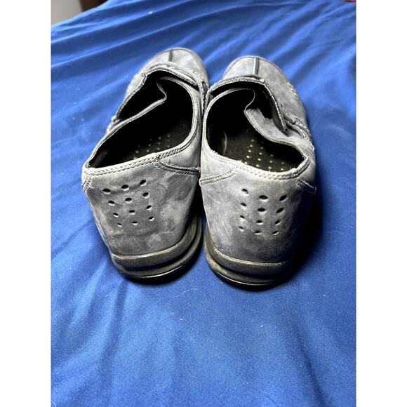 Clarks‎ wave navy comfort slip on clog loafers shoes womens 7.5 walking hiking - Picture 4 of 7